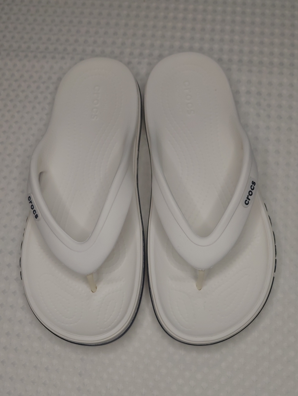 Crocs Womens Bayaband White Flip Flop Casual Thong Sandals Sz W7/M5